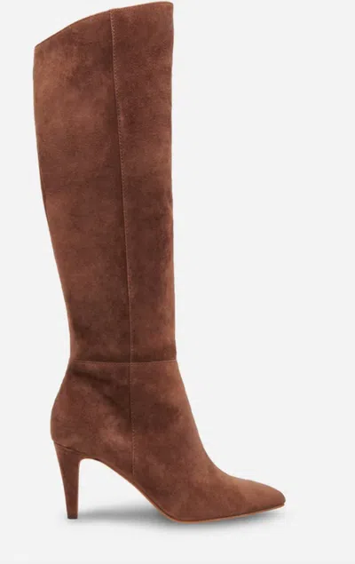Shop Dolce Vita Haze Boot In Cocoa Suede In Brown