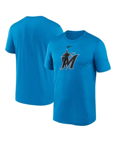 Shop Nike Men's  Blue Miami Marlins Legend Fuse Large Logo Performance T-shirt