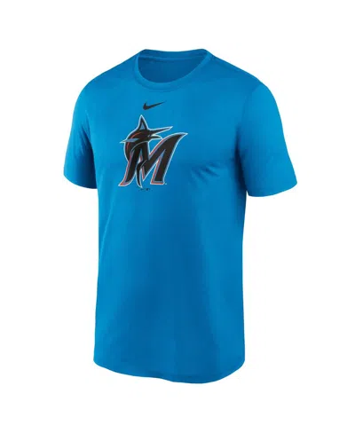 Shop Nike Men's  Blue Miami Marlins Legend Fuse Large Logo Performance T-shirt