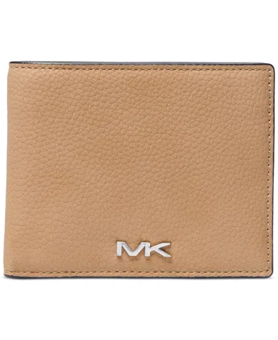 Shop Michael Kors Men's Slim Billfold Logo Wallet In Rustcopper