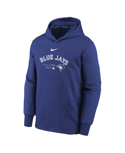 Shop Nike Big Boys  Royal Toronto Blue Jays Authentic Collection Performance Pullover Hoodie
