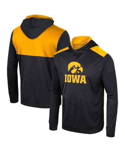 Shop Colosseum Men's  Black Iowa Hawkeyes Warm Up Long Sleeve Hoodie T-shirt