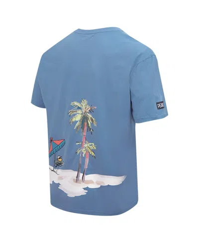 Shop Freeze Max Men's  Snoopy Blue Peanuts Chilling In The Sun Loose T-shirt