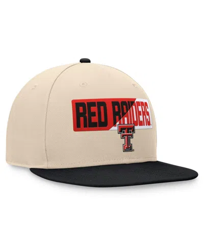 Shop Top Of The World Men's  Khaki Texas Tech Red Raiders Goalaso Snapback Hat