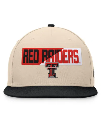 Shop Top Of The World Men's  Khaki Texas Tech Red Raiders Goalaso Snapback Hat