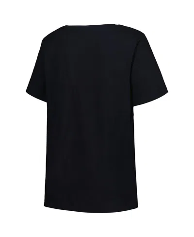 Shop Profile Women's  Black Memphis Grizzlies Plus Size Arch Over Logo V-neck T-shirt