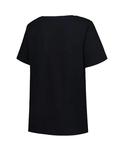 Profile Black Memphis Grizzlies Plus Size Arch Over Logo V-neck T-shirt In Black