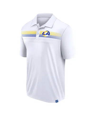 Fanatics Branded White Los Angeles Rams Victory For Us Interlock Polo In White