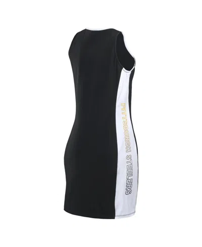 Shop Wear By Erin Andrews Women's  Black Pittsburgh Steelers Bodyframing Tank Dress