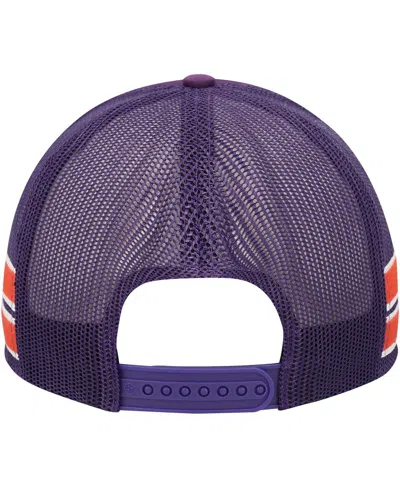 Shop 47 Brand Men's ' Purple Phoenix Suns Sidebrand Stripes Trucker Adjustable Hat