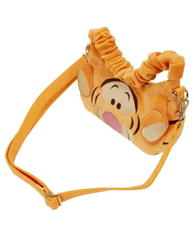 Shop Loungefly Women's  Winnie The Pooh Tigger Plush Cosplay Crossbody Bag In Orange