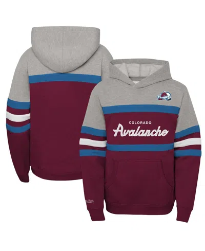 Shop Mitchell & Ness Big Boys Â Burgundy Colorado Avalanche Head Coach Pullover Hoodie