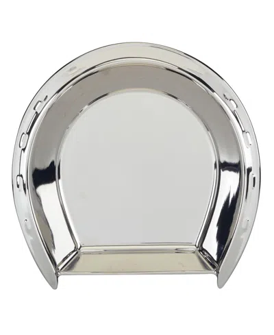 Certified International Derby Day At The Races Silver Plated 3-d Horseshoe Cheese Plate With Knife In Miscellaneous