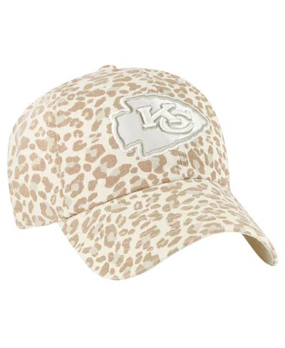 Shop 47 Brand Women's ' Natural Kansas City Chiefs Panthera Clean Up Adjustable Hat