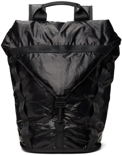 Shop Rains Black Sibu Duffle Backpack In 01 Black