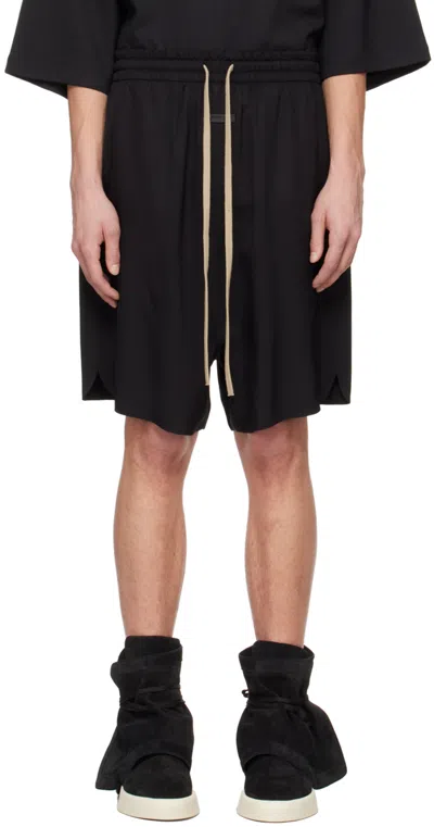 Shop Fear Of God Black Relaxed Shorts