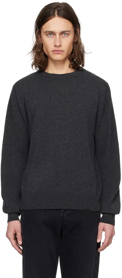 Shop The Row Gray Benji Sweater In Cgm Charcoal Grey
