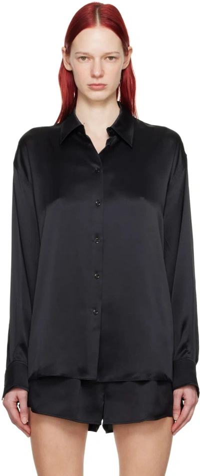 Shop Alexander Wang Black Cutout Shirt In 001 Black