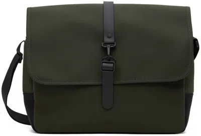 Shop Rains Khaki Messenger Bag In 03 Green