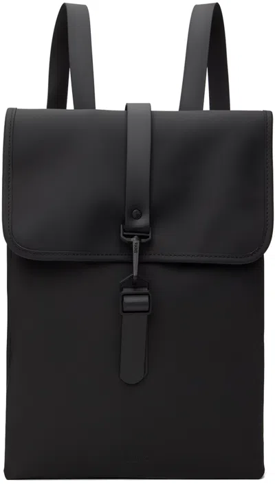 Rains Mini Rectangular Backpack Adjustable Straps In 01 Black