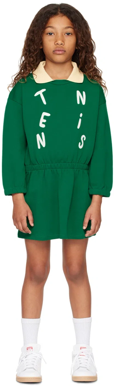 Shop Mini Rodini Kids Green 'tennis' Dress