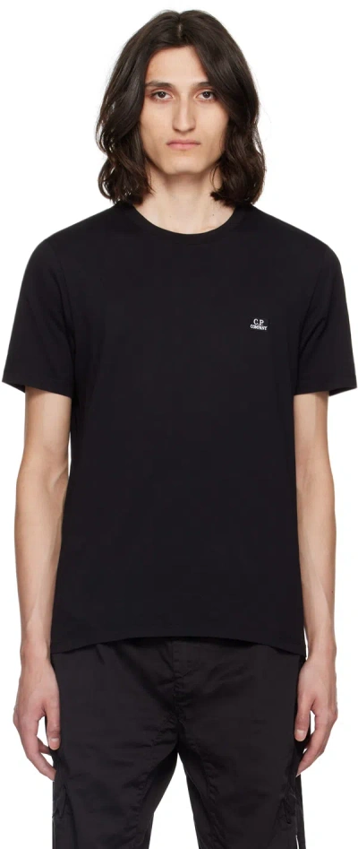 Shop C.p. Company Black Printed T-shirt In Black 999