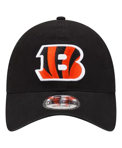 New Era Black Cincinnati Bengals Distinct 9twenty Adjustable Hat In Black