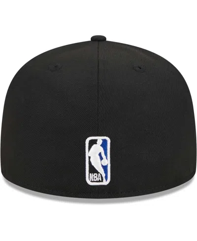 Shop New Era Men's  Black New York Knicks Checkerboard Uv 59fifty Fitted Hat