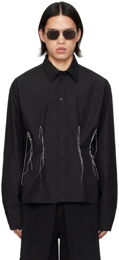 Shop Airei Black Pinched Seam Shirt