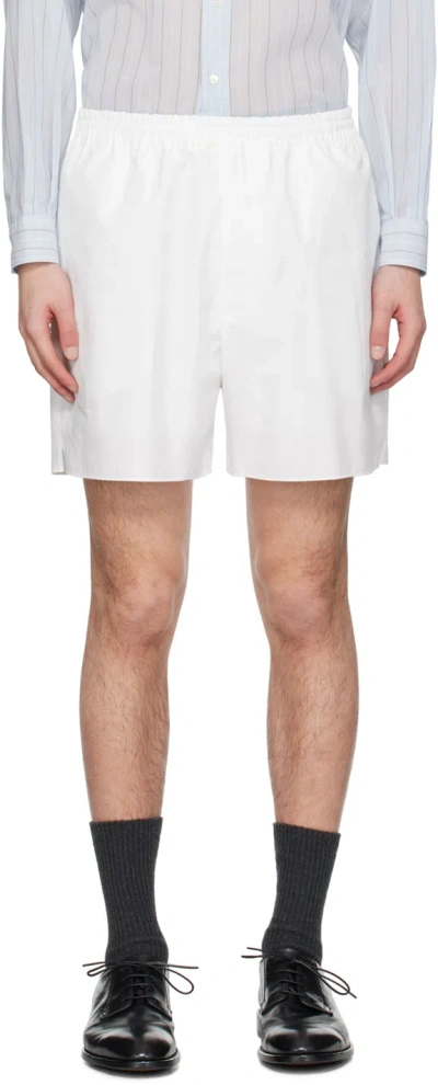 Shop Auralee White Vent Shorts
