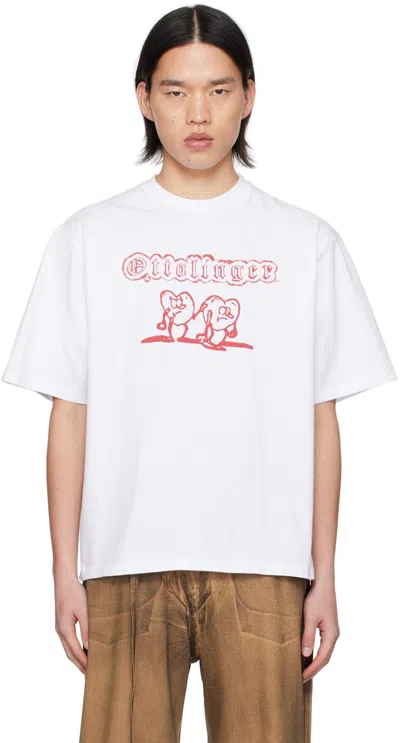 Shop Ottolinger White Printed T-shirt