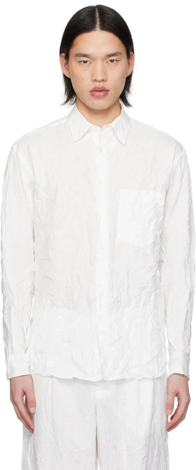 Shop Auralee White Finx Shirt