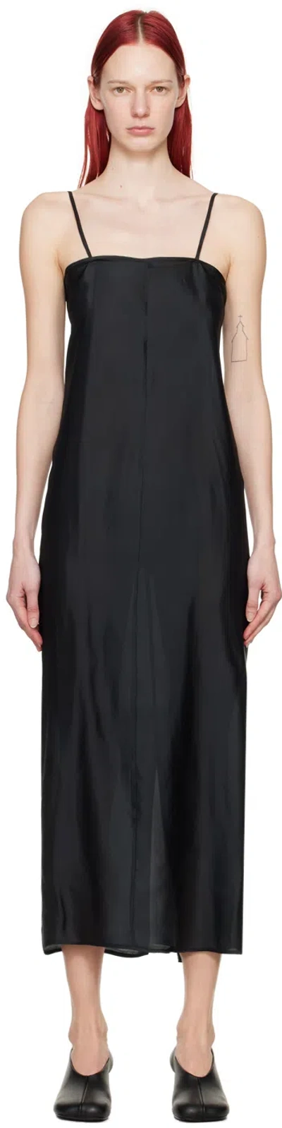 Shop Gabriela Coll Garments Black No.269 Maxi Dress In 02 Black