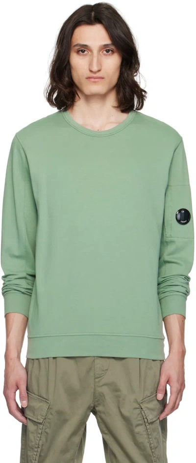 Shop C.p. Company Green Lightweight Sweatshirt In Green Bay 626