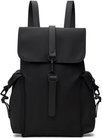 Shop Rains Black Rucksack Cargo Backpack In 01 Black