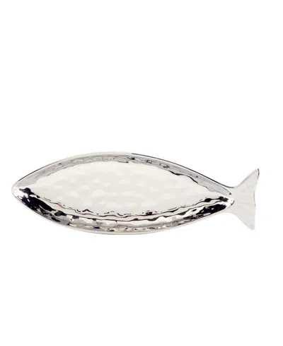 Shop Certified International Silver Coast 3-d 2pc Fish Platter Set In Miscellaneous