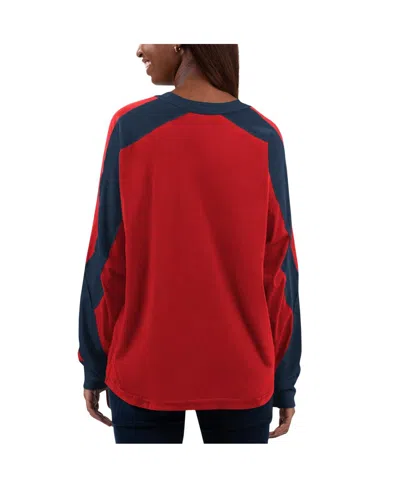 G-iii 4her By Carl Banks Women's  Red, Navy St. Louis Cardinals Smash Raglan Long Sleeve T-shirt In Red,navy