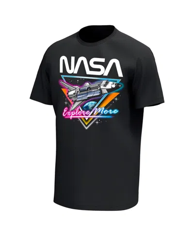 Philcos Men's Black Nasa Neon Glow T-shirt In Black
