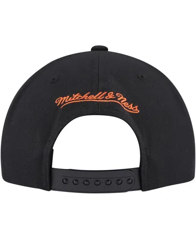Mitchell & Ness Men's  Black Edmonton Oilers Core Team Script 2.0 Snapback Hat In Black