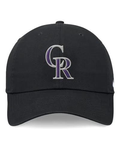 Nike Black Colorado Rockies Club Performance Adjustable Hat In Black