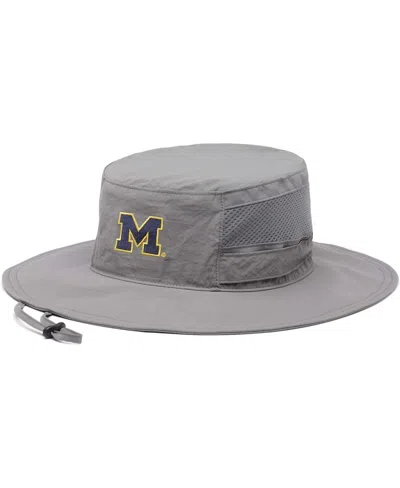 Shop Columbia Men's And Women's  Gray Michigan Wolverines Bora Bora Booney Ii Omni-shade Hat