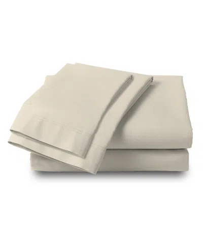 Color Sense 300 Thread Count 100% Cotton Sateen 4-pc. Sheet Set, Queen In Off-white