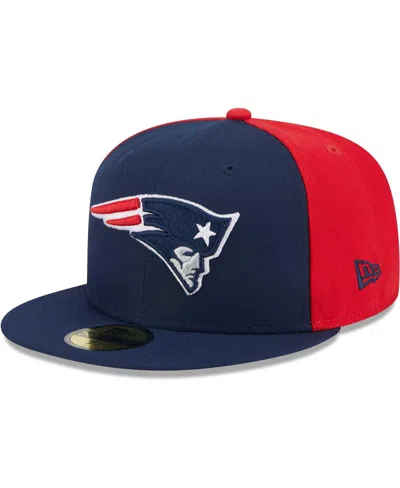 Shop New Era Men's  Navy New England Patriots Gameday 59fifty Fitted Hat