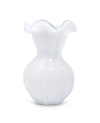 Vivience 6.75"h Glass Vase In White