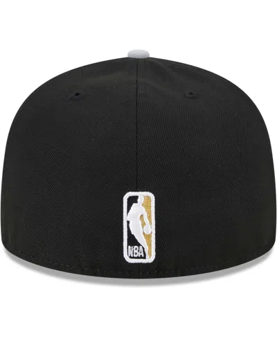 Shop New Era Men's  Black, Gray San Antonio Spurs Gameday Gold Pop Stars 59fifty Fitted Hat In Black,gray
