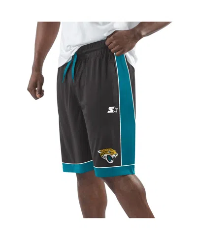 Starter Men's  Black, Teal Jacksonville Jaguars Fan Favorite Fashion Shorts In Black,teal