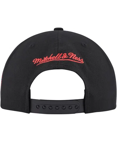 Mitchell & Ness Men's  Black Winnipeg Jets Core Team Script 2.0 Snapback Hat In Black