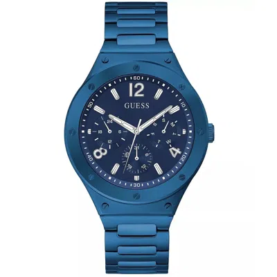 Guess Men's Scope Multifunction Blue Dial Watch In Blue
