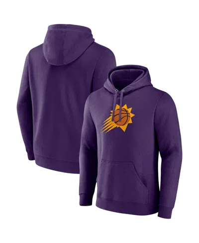Fanatics Branded Purple Phoenix Suns Icon Primary Logo Fitted Pullover Hoodie In Purple