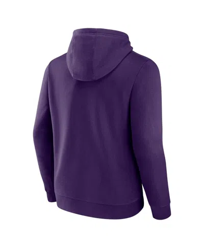 Fanatics Branded Purple Phoenix Suns Icon Primary Logo Fitted Pullover Hoodie In Purple